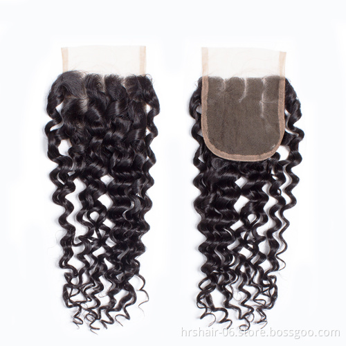 Remy Virgin Human Hair Deep Wave Hair Bundles Extensions Brazilian Bundles With Closure